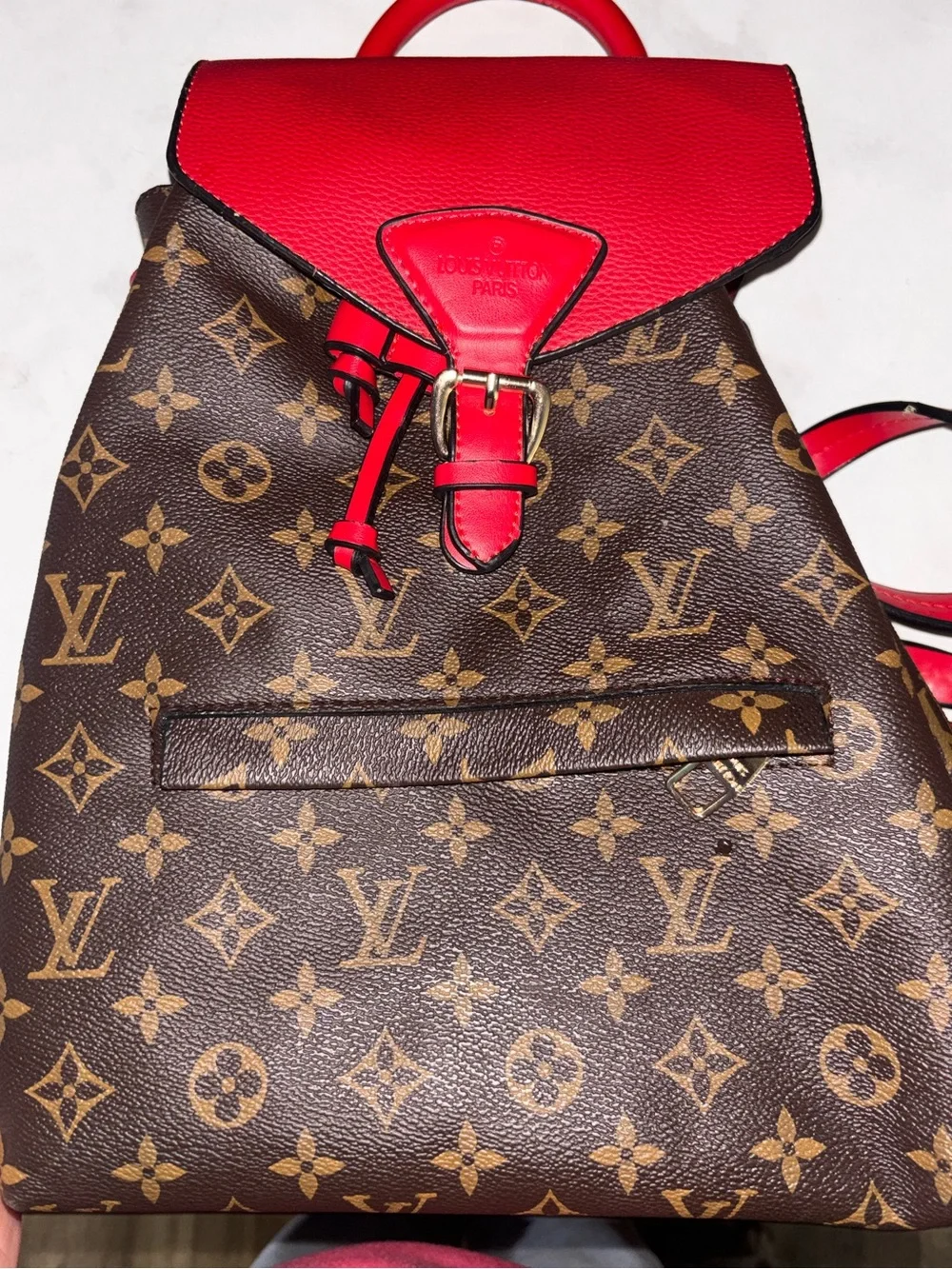 Brown backpack purse